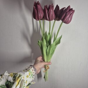 Гелеві тюльпани “Корона”, 46 см, темно-бузковий