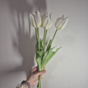 Гелеві тюльпани “Корона”, 46 см, білий