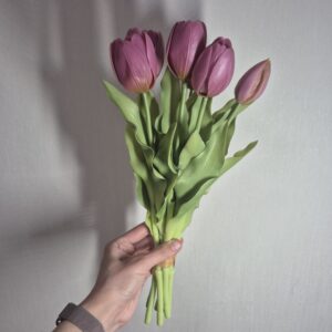 Гелеві тюльпани Класичні, 36 см, бузковий