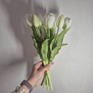 Гелеві тюльпани Класичні, 36 см, білий