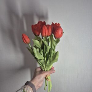 Гелеві тюльпани Класичні, 36 см, червоний
