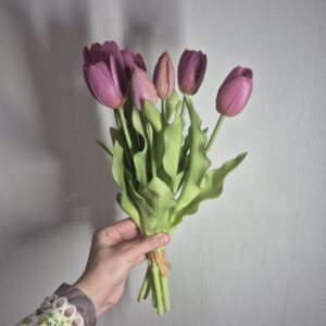Гелеві тюльпани Класичні, 36 см, рожевий
